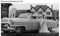 Diana Dors Sitting on Car Photo Print - Vintage Hollywood