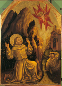 Stigmata of St. Francis Poster Print showcasing divine connection and spirituality.