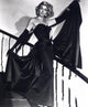 Dorothy Malone photo print in black flowing dress, 8x10.