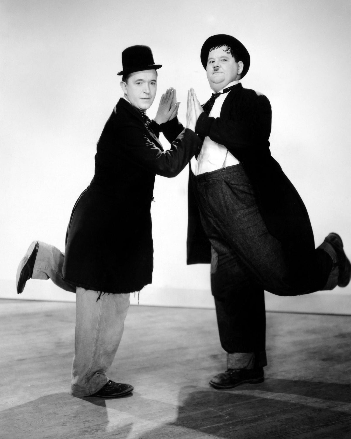 Way Out West poster print featuring Stan Laurel and Oliver Hardy, vintage movie art.