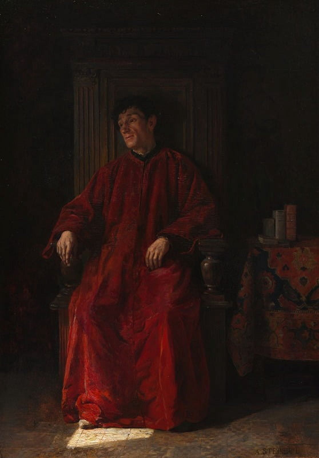 Judge in Red Robe fine art print by Adolphe Charles Edouard Steinheil.