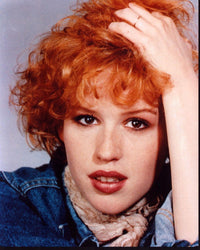 Molly Ringwald headshot in denim jacket photo print