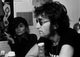 John Lennon and Yoko Ono iconic photo print, capturing a moment of artistic collaboration.