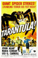 Tarantula 1955 movie poster art print featuring John Agar and Mara Corday.