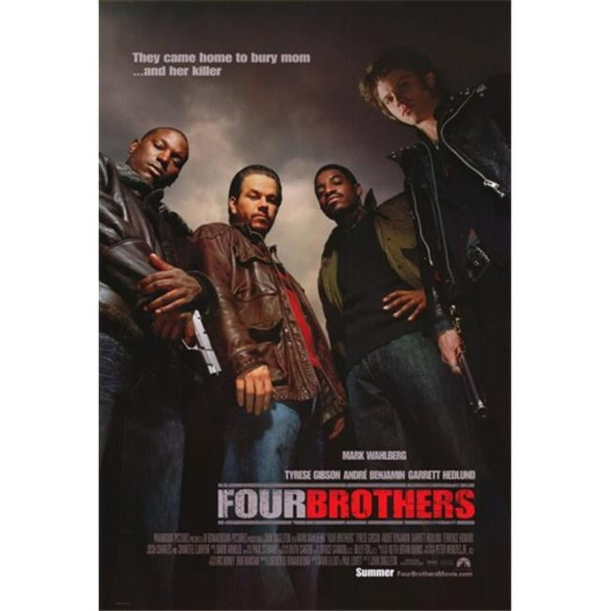 Four Brothers Movie Poster 11x17 print featuring cinematic action.