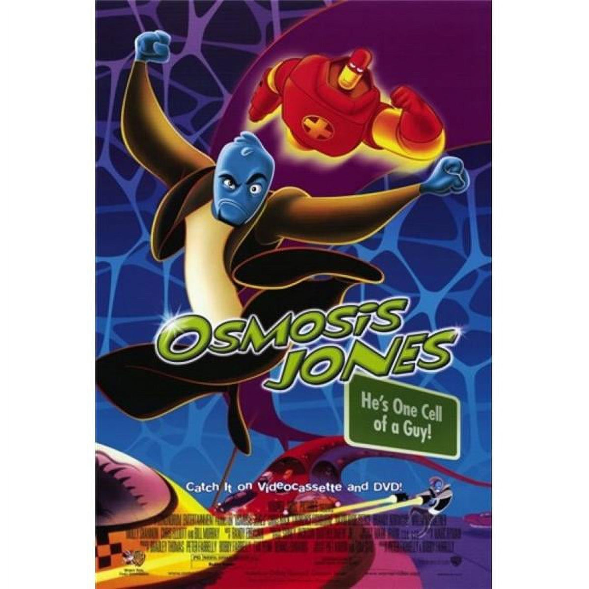 Osmosis Jones Movie Poster in 11x17 size featuring vibrant colors and fun characters.