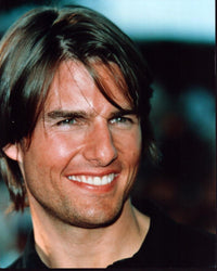 Tom Cruise smiling in black top photo print