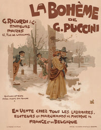 La Bohème 1895 Art Poster Print by Adolfo Hohenstein