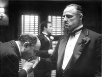 Marlon Brando in The Godfather photo print, classic cinema art.