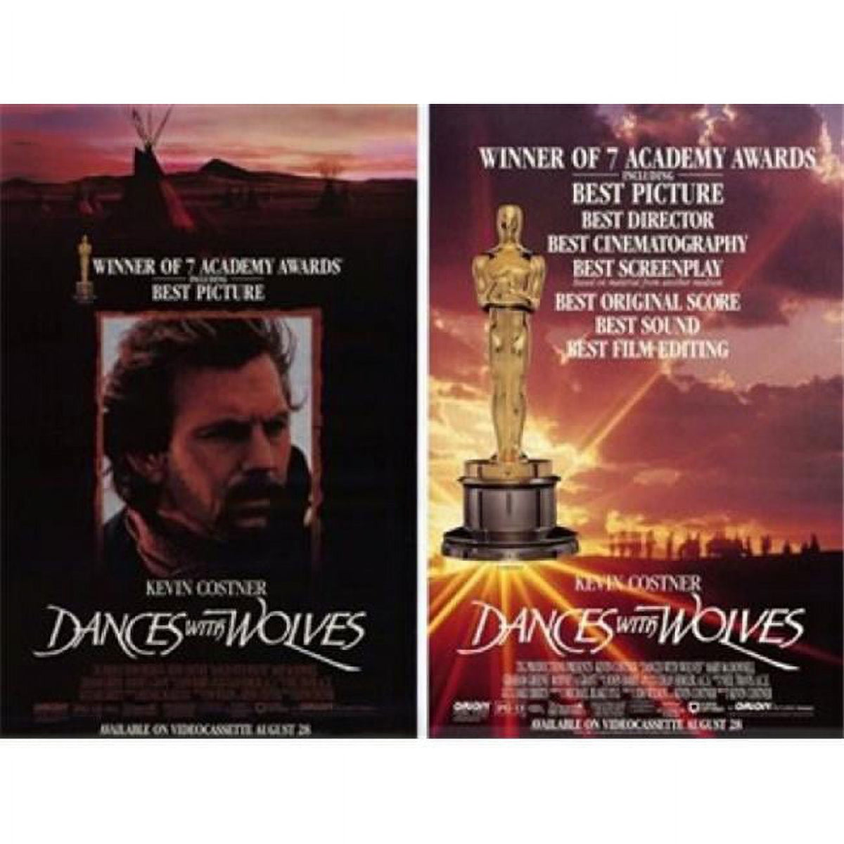 Dances With Wolves Movie Poster 17x11 showcasing epic landscapes and cinematic themes.