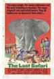 The Last Safari Movie Poster 11x17 print featuring wildlife adventure.