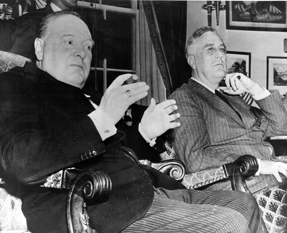 Winston Churchill and Franklin Roosevelt Living Room Photo Print