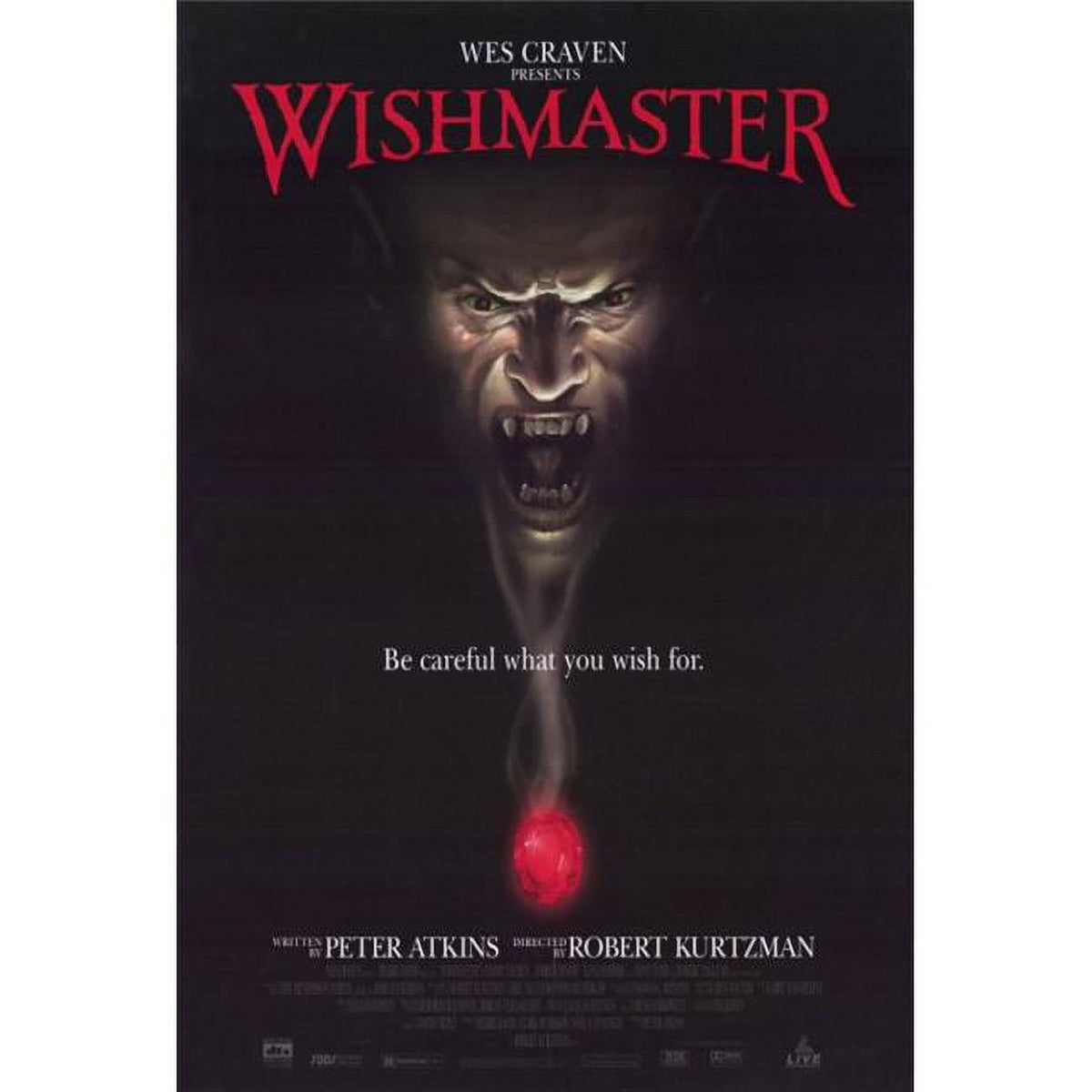 Wishmaster Movie Poster Print showcasing horror film art