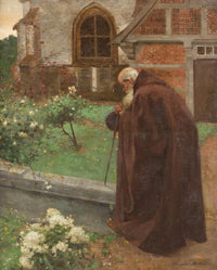 Monk at the Monastery Garden Poster Print by Alexander Bertrand