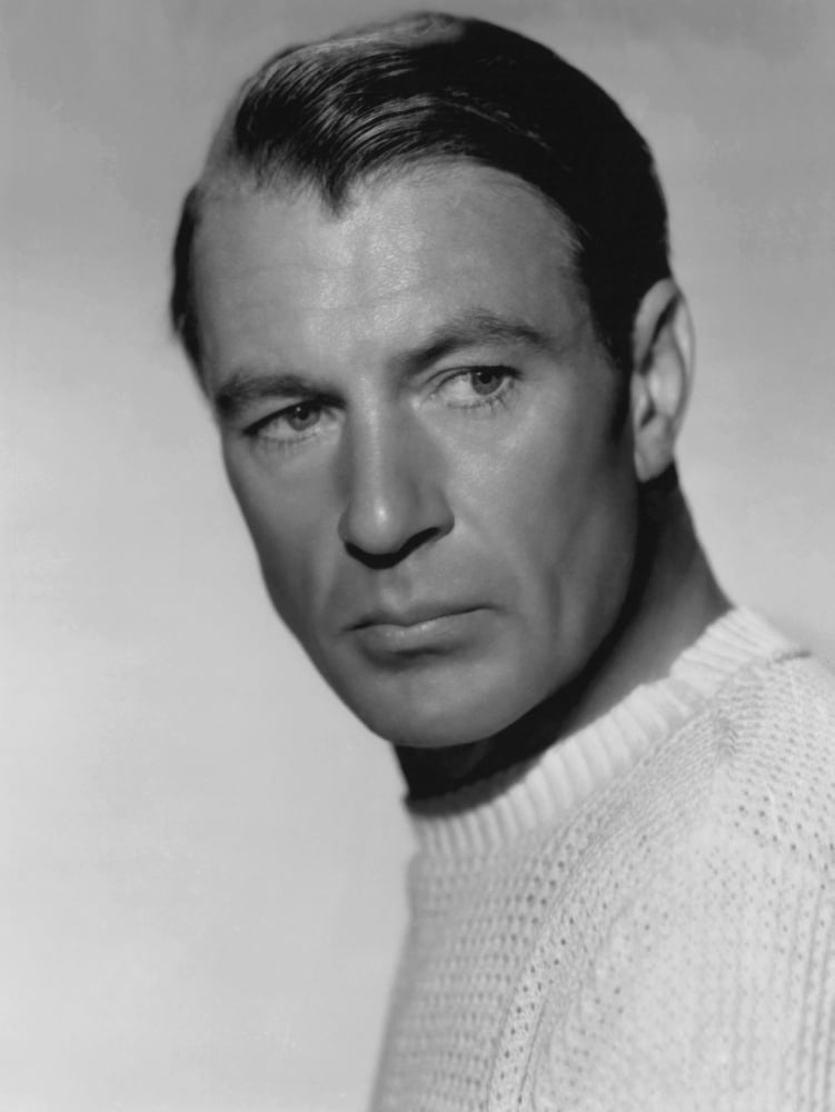 Gary Cooper Portrait Poster Print - Classic Hollywood Art