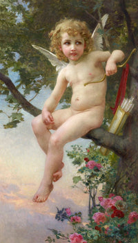 Cupid Poster Print by Guillaume Seignac showcasing romantic artwork.
