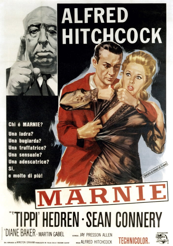 Marnie Movie Poster Masterprint with Sean Connery and Tippi Hedren from 1964