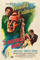 A Double Life movie poster print featuring Signe Hasso, Ronald Colman, and Shelley Winters.