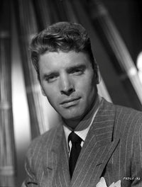 Close-up portrait photo print of Burt Lancaster in suit and tie.