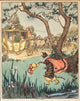 Puss In Boots vintage poster print by Elizabeth Tyler Wolcott, showcasing whimsical character art.
