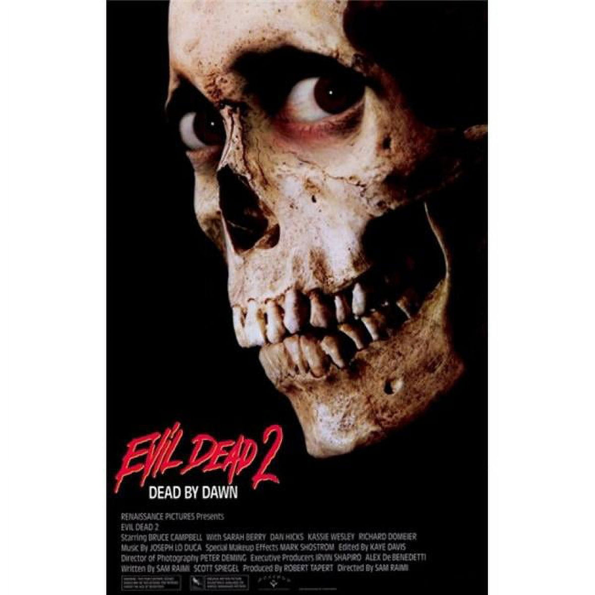 Evil Dead 2: Dead By Dawn movie poster in 11x17 size.