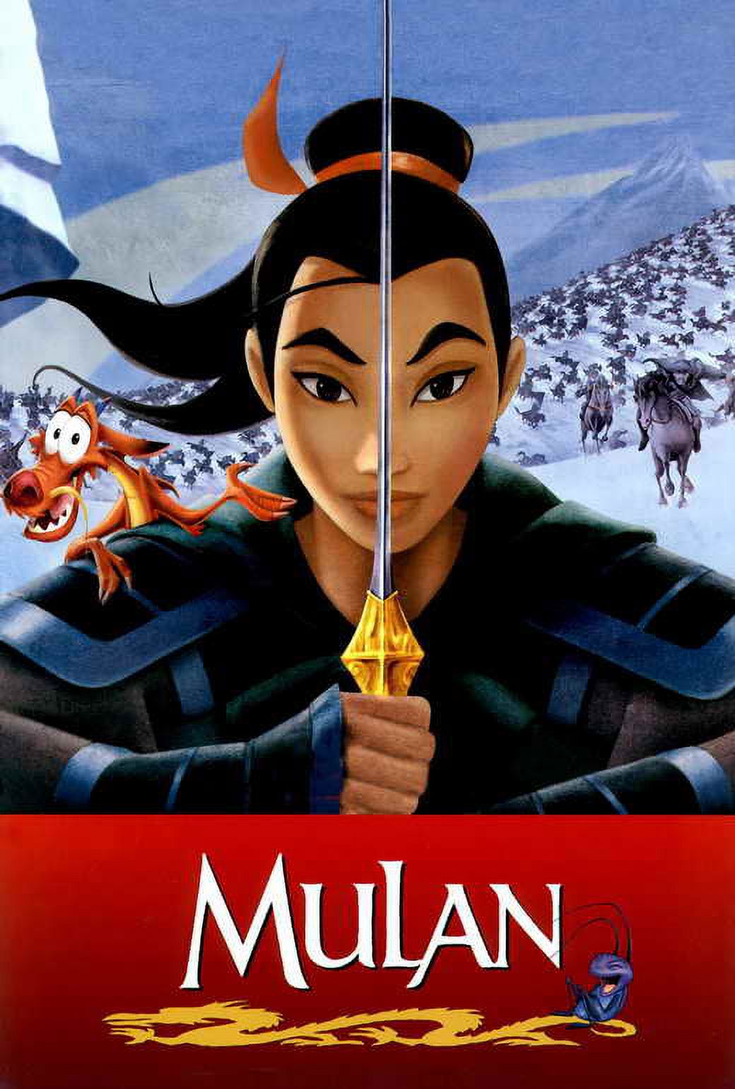 Mulan Movie Poster 27x40 featuring vibrant artwork from the Disney classic.