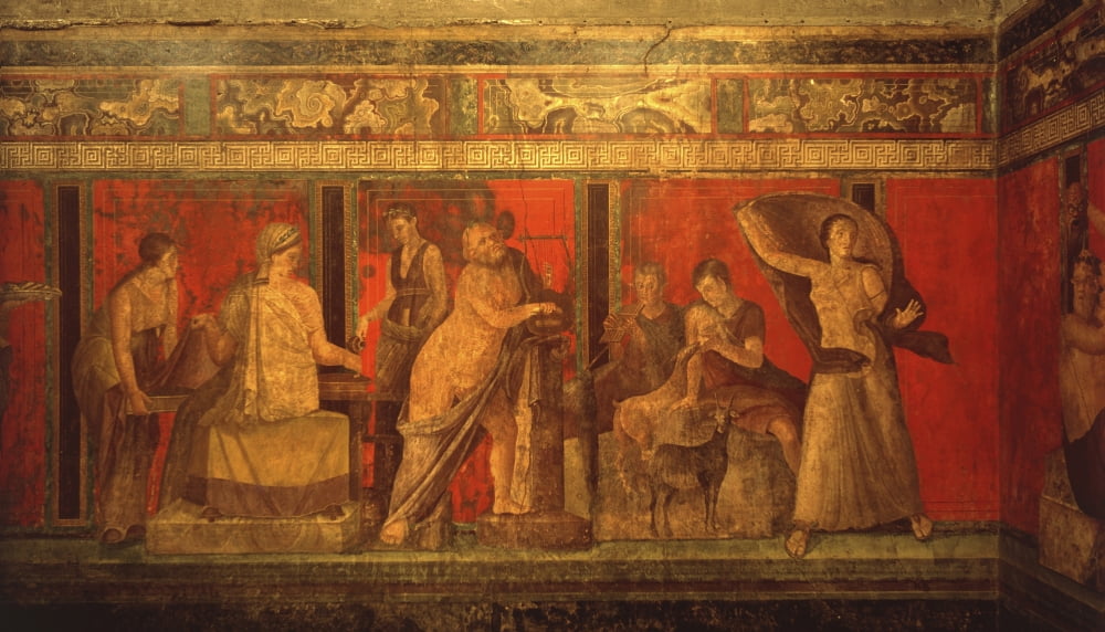 Villa of the Mysteries in Pompeii Poster Print 24x18