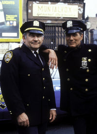 Paul Newman and Ed Asner on set of Fort Apache The Bronx photo print.