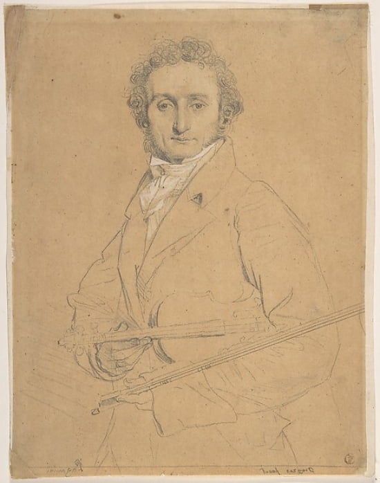 Nicolo Paganini Art Print by Jean Auguste Dominique Ingres, 8x10 inches