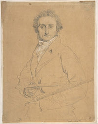 Nicolo Paganini Art Print by Jean Auguste Dominique Ingres, 8x10 inches