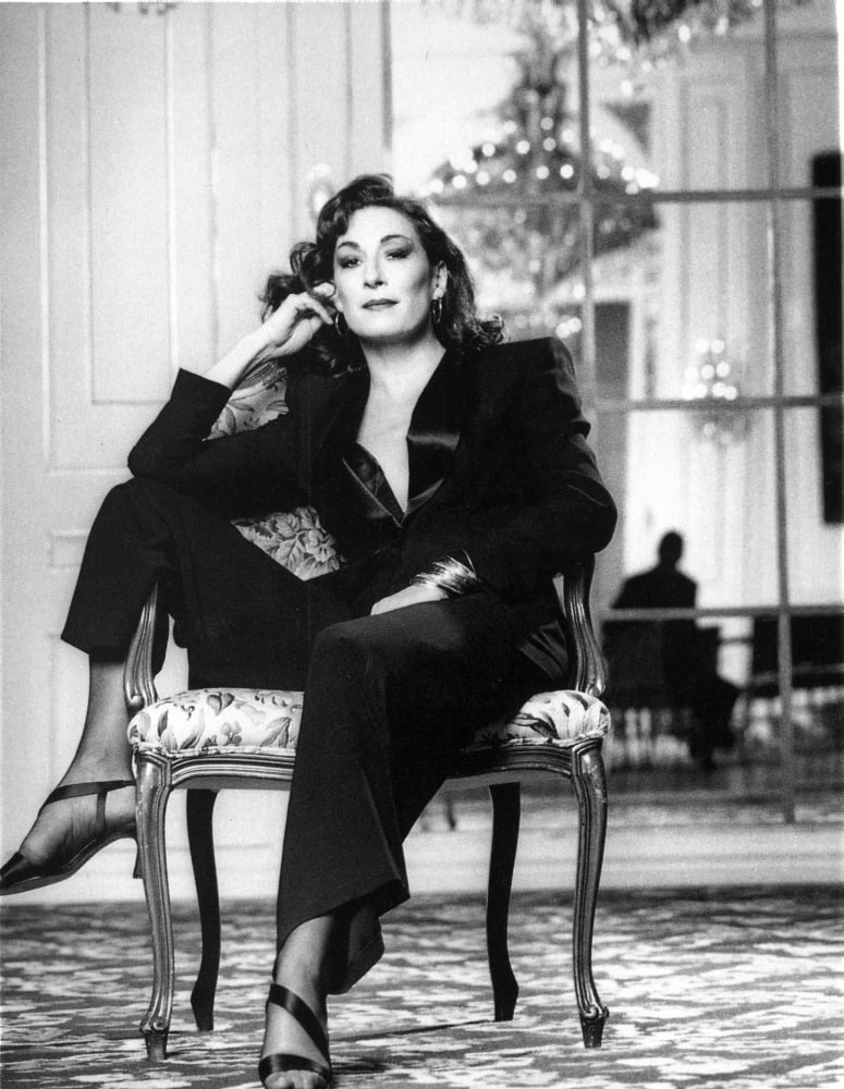 Anjelica Huston seated portrait photo print