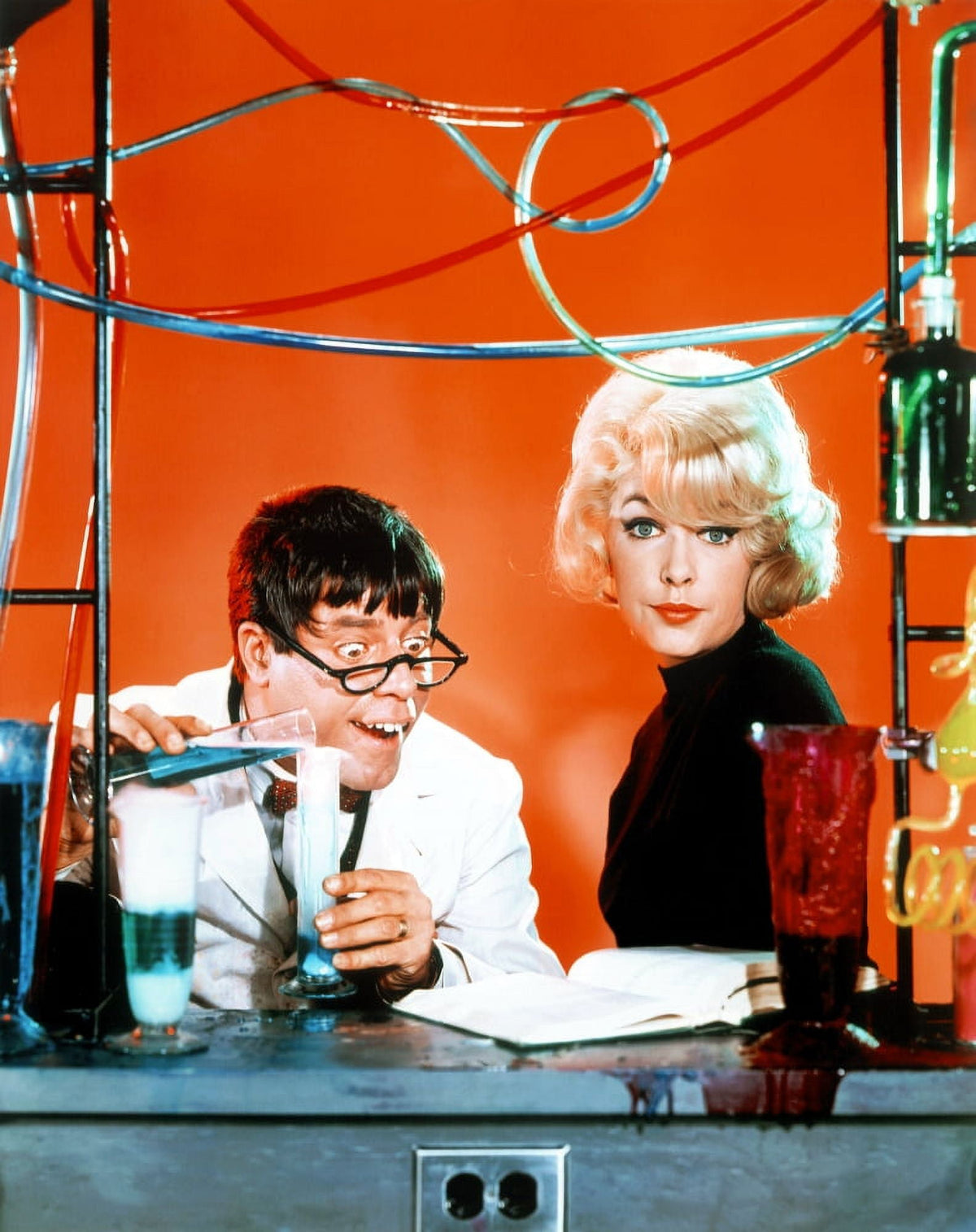 The Nutty Professor 1963 movie poster featuring Jerry Lewis and Stella Stevens