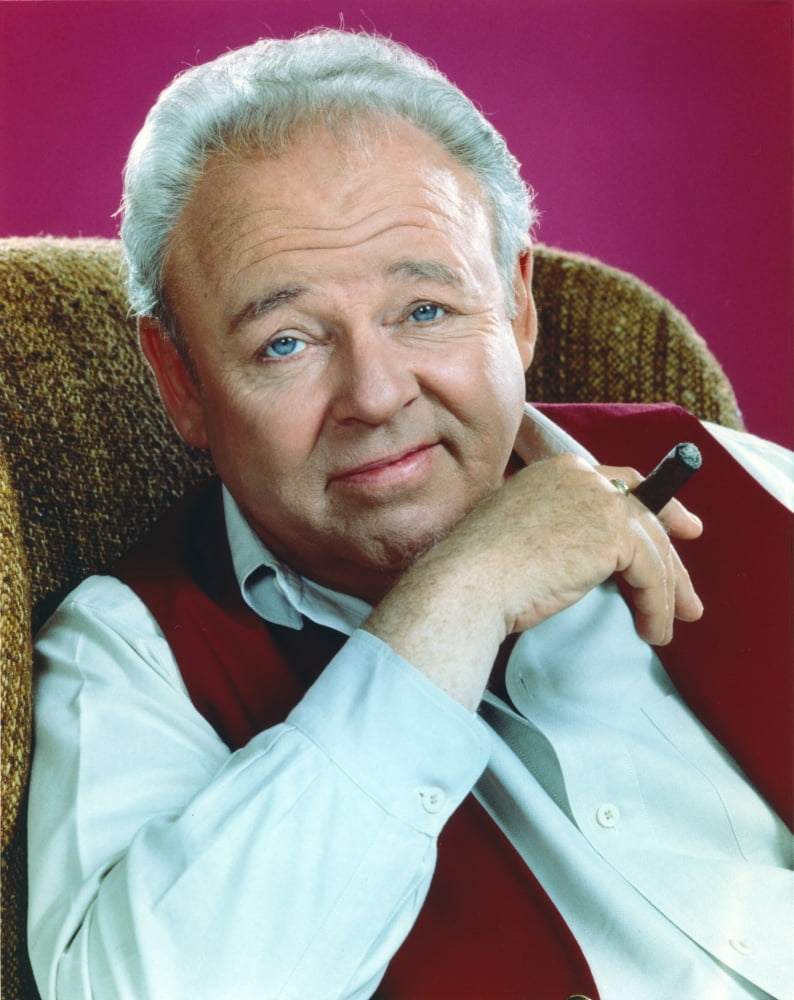 Carroll O'Connor photo print in red vest and white polo, 8x10.