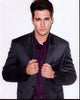 James Maslow photo print in gray suit and purple shirt