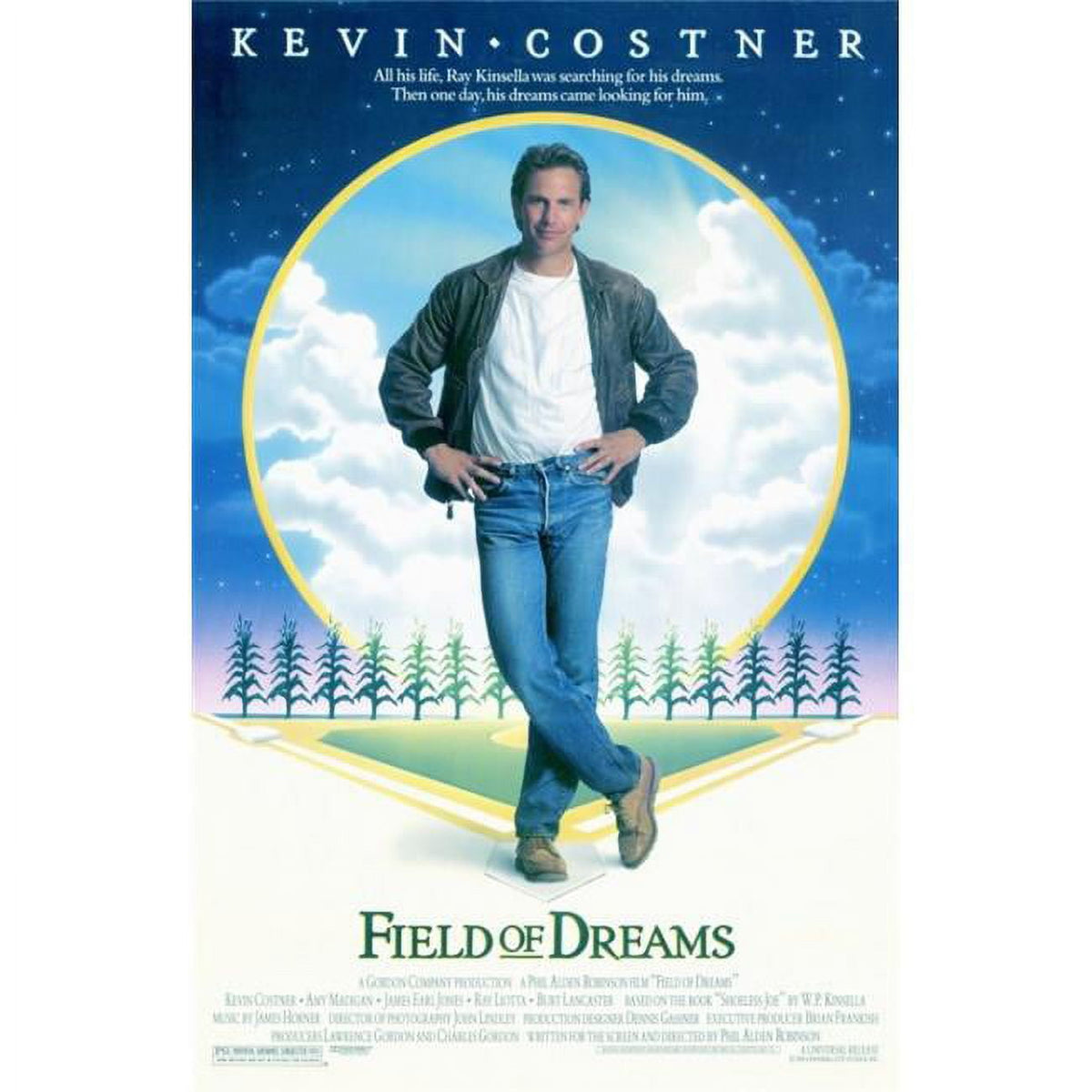 Field of Dreams Movie Poster 11x17 print featuring iconic baseball imagery.