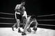 Muhammad Ali fighting Rocky Marciano photo print - iconic boxing image.