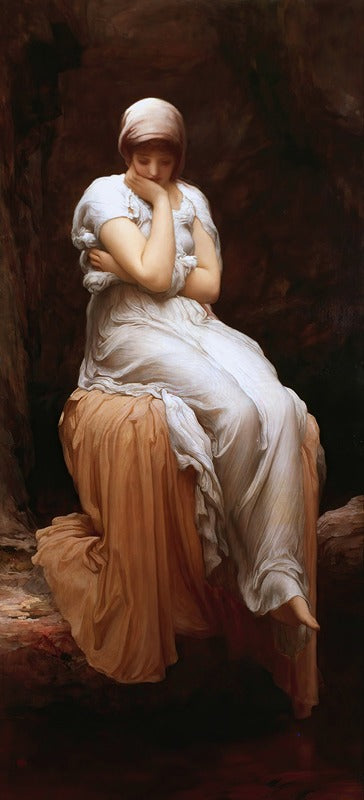 Solitude art print by Frederic Leighton, showcasing tranquility and beauty.