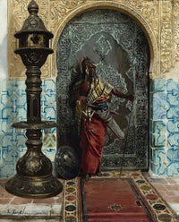 Nubian Guard Poster Print by Rudolf Ernst showcasing cultural elegance.