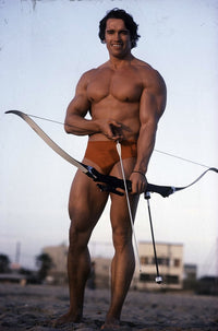 Arnold Schwarzenegger bow and arrow photo print