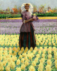 Woman in a Field of Hyacinths Poster Print by George Hitchcock