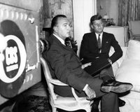 John F. Kennedy interview with Walter Cronkite photo print