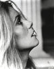 Close-up black and white portrait photo print of Catherine Deneuve.