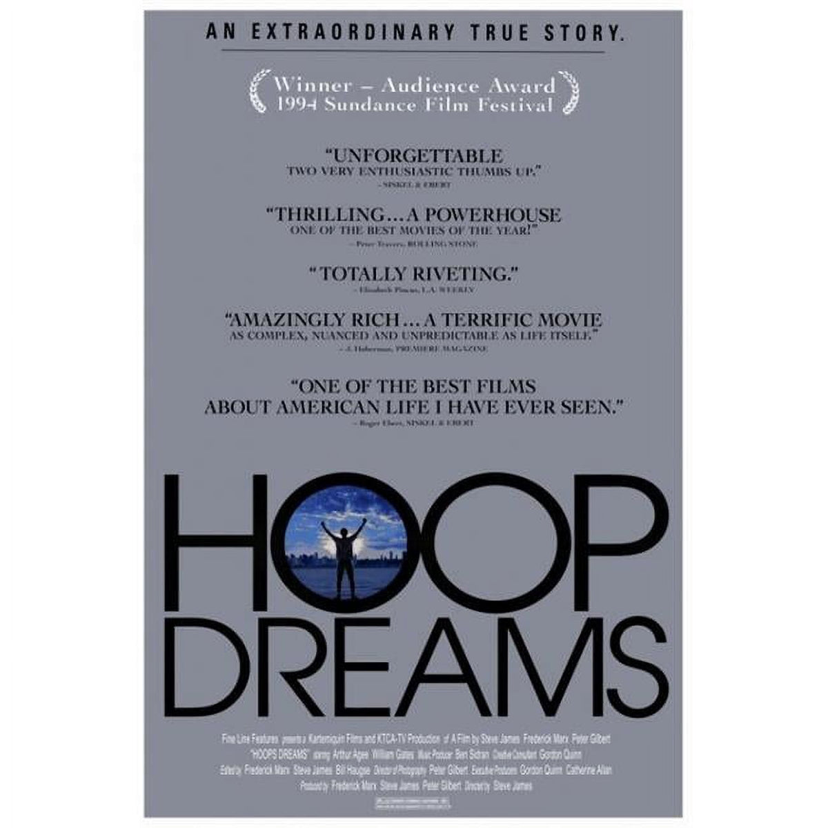 Hoop Dreams Movie Poster Print 27x40 showcasing inspiring basketball journey