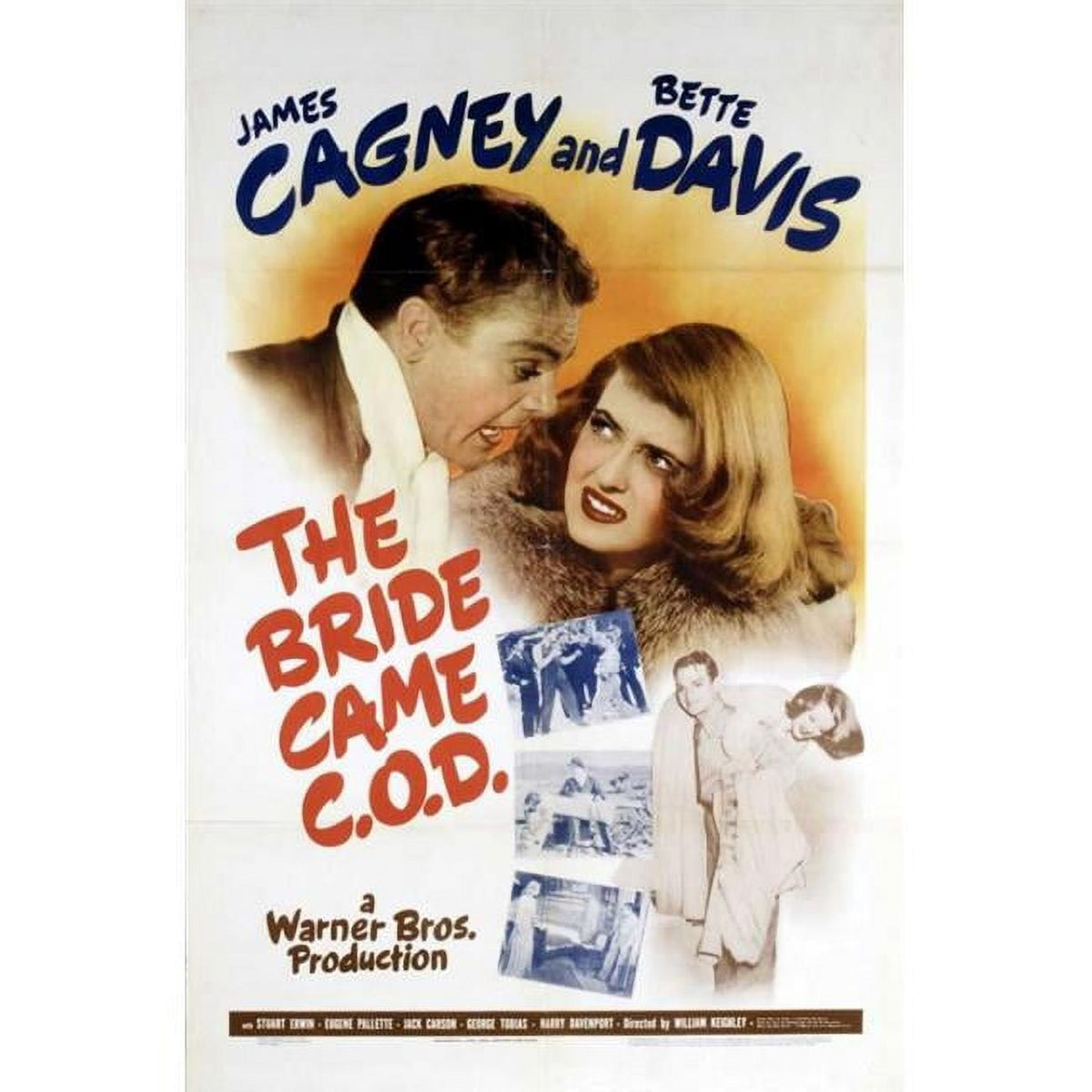 The Bride Came C.O.D. movie poster print 27x40