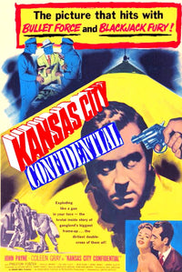 Kansas City Confidential Movie Masterprint Poster featuring Coleen Gray and John Payne, 11x17 size.