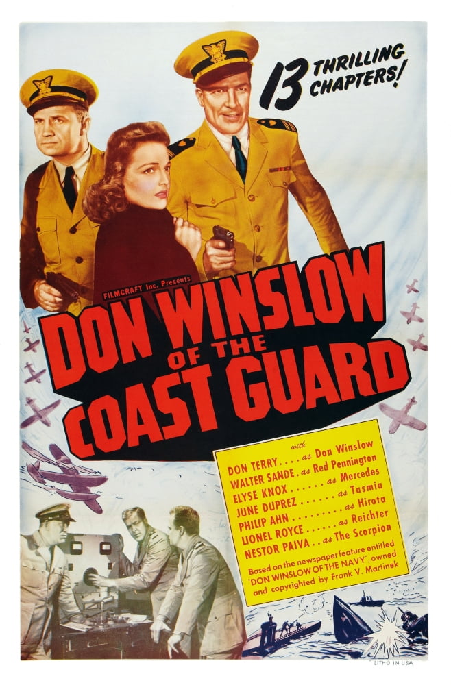 Winslow of the Coast Guard Movie Masterprint Poster featuring Walter Sande, Elyse Knox, and Don Terry.