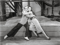 Silk Stockings Couple Hugging in Movie Scene Photo Print