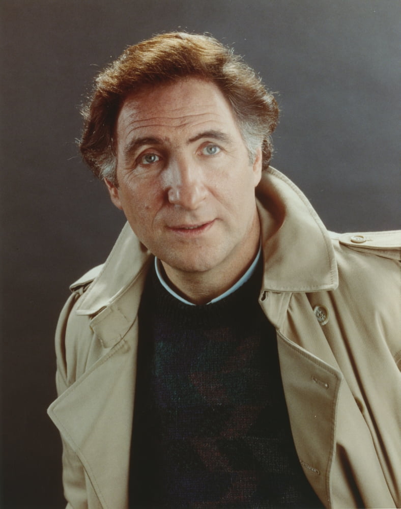Close-up portrait photo print of Judd Hirsch wearing a brown jacket.