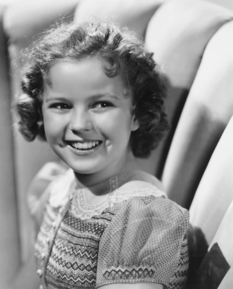 Shirley Temple portrait poster print showing childhood stardom.