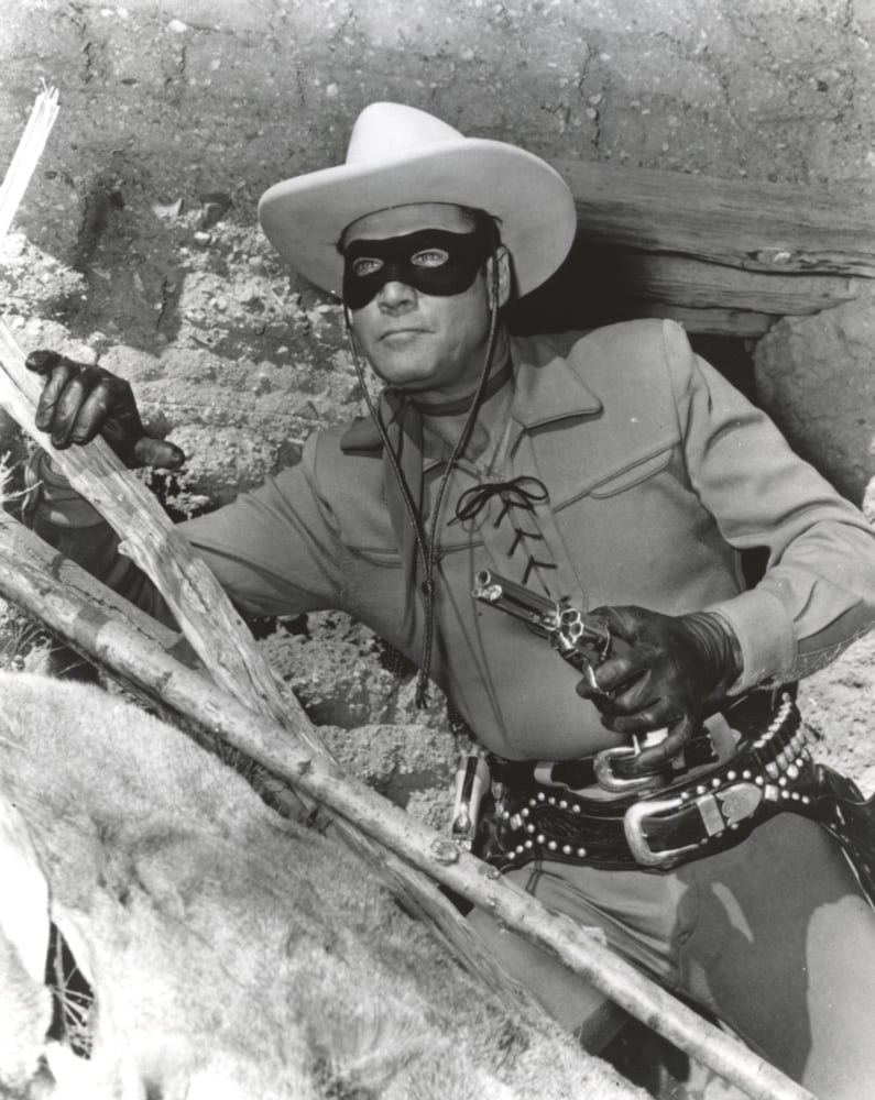 The Lone Ranger film still photo print showcasing classic Western cinema.